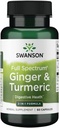 Swanson Full Spectrum Ginger 및 Turmeric 60 캡슐