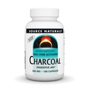 Source Naturals Charcoal - 100 % 순수 활성, 소화 보조 보조 - 100 캡슐
