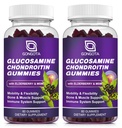 글루코사민 Chondroitin Gummies - 2 팩, MSM & Elderberry, 융통성 지원, 남자와 여자를 위한 제일 연골 & 면역 지원 보충교재를 가진 여분 힘 1500mg 글루코사민 - 120 조사