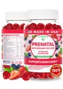 Lunakai USA Made Prenatal Vitamin with Iron & Folic Acid - 여성을위한 맛있는 임신 Multivitamin Gummies, 60 개