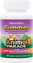 NaturesPlus Animal Parade Source of Life Gummies - 자연적인 오렌지, 포도 및 벚꽃 맛 - 75 동물 모양의 Gummies - 전체 음식 Kid 's Multivitamin - 글루텐 - 무료 - 37 서빙