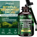 Chlorophyll 액체 드롭 - 여성 및 남성을위한 신체 탈취 보충 - Detox, 에너지 및 피부 건강 지원 - Vegan, Non-GMO, 2 Fl Oz