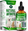 Dog Antibiotics Forte Health | 고양이를위한 항생제 | 모든 품종의 허브 보충 | 간편한 호흡 | 소화 및 우린 | 피부 및 외투 | 닭 맛 | 2 Oz