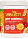 Wellah Pre-Workout 음료 혼합 (Fruit Punch flavored, 30 서빙) - Citrulline Malate 및 L-Theanine, 200mg of Natural Caffeine & 1000mg of Beta-Alanine