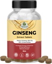 놀라운 식물 Panax 인삼 추출물 정제 - 200mg 에너지 및 휴식을위한 고분 80% Ginsenoside - Cognitive Booster 용 천연 초본 보충 - 30 정제