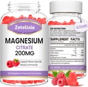 2 팩 마그네슘 구연산염 Gummies, 성인, 근육 & 이 지원을 위한 높은 흡수 마그네슘 Gummies, Vegan 자연적인 딸기 풍미 120 Cts