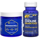 NATURAL STACKS Acetylcholine 뇌 음식 + Resveratrol 보충교재 뭉치 - 지원 Cognitive 기능 & 뇌 노후화* - 120 총 캡슐