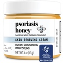 PSORIASIS HONEY 피부 재생 크림 - Eczema & Seborrheic Dermatitis 크림 - 피부, 적색 및 이치 구호 (4oz)를 위한 Psoriasis 처리