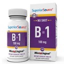 우량한 근원 B-1 100 mg - 비타민 B 보충교재는 건강한 에너지 & 성장을 지원합니다 - Thiamin를 가진 Nervous & Digestive 체계 지원 공식 - 100개의 Sublingual 해결 정제
