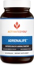 ACTIVATEDYOU AdrenaLife- Calmness 및 Relaxation Adrenal Support는 스트레스 완화, 휴식 수면 및 집중 에너지 w/Magnesium, 비타민 B12, & Rhodiola Rosea Extract (90 캡슐)에 대한 보충을 지원합니다.