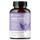 Pure 5-HTP (5-Hydroxytryptophan) Plus GABA 보충 - 수면, 무드 및 스트레스 관리 - 60 Veggie Caps