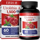 Urolithin 보충 1000 mg 플러스 Trans-Resveratrol, Anthocyanins, 녹차, 건강한 노후화, 지원 셀룰러 및 에너지 남자 & 여자, 60 캡슐
