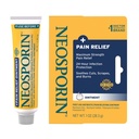 Neosporin + 통증 완화, 이중 행동 첫 번째 보조 부상 치료, Pramoxine HCl, Bacitracin 아연, 1 oz 단일 튜브가있는 No-Sting 공식