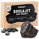 순수한 Himalayan Shilajit 건조한 하락, 100% 순수한 자연적인 Shilajit, 급료 A의 최대 힘 85+ 에너지, 대사를 위한 청결한 Trace 무기물 & Fulvic 산 & 남자 & 여자를 위한 면역성이 있는 지원 보충교재 (60의 탭)