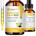 Quercetin 액체 방울 - Quercetin는 700mg를 보충합니다 - 알약 & 캡슐 보다는 4X 더 강한 - 면역력 건강 피부 관리 2 Fl Oz를 위한 Bromelain Elderberry 비타민을 가진 1개의 Quercetin에서 5
