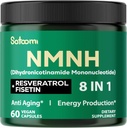8in1 NMNH - NMN 보충교재 대안 - NAD 보충은 Fisetin, Resveratrol, Quercetin, Turmeric, Berberine, 비타민 D3 & C - 30 일 동안 60 조사를 추가했습니다