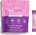 MIXHERS Sleep Support Supplement | 멜라토닌, Ashwagandha, Chamomile, L-Glycine & L-Theanine 포함 | 편안한 음료 믹스 레스트 슬리핑 | 초콜릿 맛 | 15 Stick Packets
