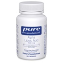 Pure Encapsulations Alpha Lipoic Acid 400 mg | ALA Supplement for Liver Support, Antioxidants, Nerve 및 심장 혈관 건강, 무료 Radicals 및 탄수화물 지원 * | 60 캡슐
