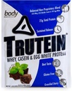 몸 영양 Trutein 높은 단백질 분말: 45% Whey, 45% Casein, 10% 계란 백색, 글루텐 자유로운, 낮은 나트륨, 잔디 Fed Whey 단백질 분말, 체육관 보충교재 & 아침 식사 Shake, 초콜렛 Mint, 34g 표본