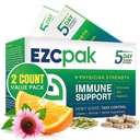 EZC Pak 5-Day 가늘게 한 면역 지원 부스터 - 비타민 면역 지원 보충교재, Echinacea, 아연 비타민 C, 성인을 위한 면역 부스터 - 면역 지원 비타민 (포장의 2)