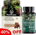 PlantFusion Protein Powder & Organic Women’s Multivitamin Bundle – BCAA, Clean Ingredients, Delicious flavor Plus 19 Essential Vitamins for Energy, Immunity & Heart Hea를 사용한 21g 플랜트 기반 단백질