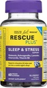 Bach Rescue Plus Sleep & Stress Support Gummies, 1mg Melatonin, Ashwagandha, Chamomile, Lavender & Vitamin B6, 60 Gummies (포장 3)