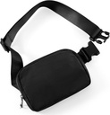 ODODOS Unisex 미니 벨트 가방 조정 가능한 스트랩 작은 Fanny Pack for Workout Running Traveling Hiking, Black