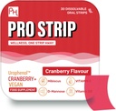 PROSTRIP® Cranberry+ UrophenolTM 제공 36 mg Proanthocyanidins (PACs) - D-Mannose, 유기 Hibiscus, 비타민 D3, B6 및 C - 30 구두 Vegan 스트립 - Prowise Healthcare