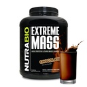 NutraBio Extreme Mass Gainer Protein Powder, 53G Protein, Clean Weight Gainer, 증가 근육 질량, 전체 스펙트럼 아미노산 - 초콜릿, 6 파운드