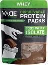 VADE 영양 분해성 단백질 팩 - 100 % Whey Isolate Protein Powder Chocolate Milkshake - 낮은 Carb, 낮은 Calorie, Lactose Free, Sugar Free, Fat Free, Gluten Free - 30 Packets to Go