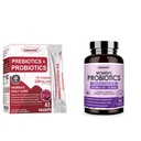 ZEBORA Probiotics-for-Women 100-Billion-CFUs for Prebiotics, D-Mannose & Cranberry for Digestive, Immune, Feminine UT Health Support, Ultimate Probiotic Women's Care, Soy & Gluten Free, 45 Packets