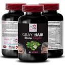 회색 머리 보충교재 - GRAY HAIR REVERSE - 머리 revitalization, 강렬한 머리 색깔, 자연적인 빛, 동적인 색깔, 갱신된 머리 외관, 머리 놀, 신선한 진동, 색깔 re-energizer 1Bot 60Caps