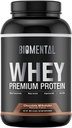 Biomental Chocolate Whey Protein Powder - 근육 성장 및 회복을위한 풍부한 맛 - 프리미엄 피트니스 영양 보충 - 제로 인공 향료 및 감미료 - 단백질 보충 2 파운드