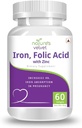 아연을 가진 일반적인 선술집 철 & Folic 산, 임신에 있는 보충교재를 위해, 60 softgels - 1의 팩