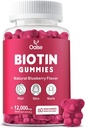 Biotin Gummies, Chlorophyll, Black Seed Oil, Multivitamins 및 아연 지원 헤어 스킨 및 여성과 남성을위한 네일 건강 [60 Count (Pack of 1)]