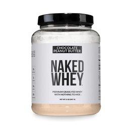 NAKED Whey Chocolate Peanut Butter Protein Powder, Grass Fed Whey, No GMO, No Soy 및 글루텐 무료. 인공 없음, 보조 성장 및 회복 - 21 서빙