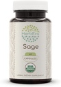HerbEra Sage 60 캡슐, 500 mg, USDA 유기 Sage (Salvia officinalis)에 의하여 말린 잎 (60의 캡슐)