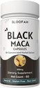 블랙 마카 캡슐 500mg | 10:1 추출물 분말 | 농축 허브 보충 | Non-GMO, Gluten-Free, Maca Root Extract | 프리미엄 초본 영양 (60 개)