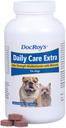 Doc Roy's Daily Care Extra, Dogs, Supports Energy, Immune, Muscle, Bone 및 Brain Health를 위한 고급 멀티비타민은 비타민 A C D3 E B Complex, Iron 아연 마그네슘 이오딘, 미국 180 ct로 제작되었습니다.