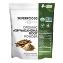 MRM 영양 유기 Ashwagandha 뿌리 분말 | 슈퍼 푸드 | 고대 아세제 | 산화 방지제 | Vegan + 글루텐 프리 | 113 서빙