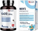 남성용 NATURE TARGET Probiotics 60 억 CFUs14 Strains & CoQ10 200mg Softgels 심장 건강 및 에너지 생산