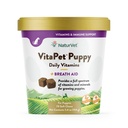 NaturVet – VitaPet Puppy Daily Vitamins for Dogs – Plus Breath Aid – Essential Vitamins, Minerals, Amino Acids & Fatty Acids (70 Soft Chews)와 Puppies를 제공하도록 특별히 공식화되었습니다.