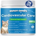 Cats 용 Cardio Chews - 고급 심혈관 관리 - Salmon Oil, Taurine, CoQ10 및 More - 최적의 심장 기능을위한 Feline 보충 (Salmon)