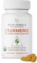 유기농 심황 및 생강 + 블랙퍼 - 100 % 순수 전체 뿌리, Unprocessed, Uncoated, Authentic Ayurvedic Blend - 관절 건강 및 면역력을 지원 - 120 Vegan Tabs
