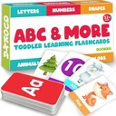 ABC Learning Flash Cards for Toddlers 2-4 years old - 60 Flashcards Toy for Kids Ages 1-3-5 by Quokka - Alphabet Numbers Colors Letters 동물 학습 활동 - 첫 단어 교육 게임