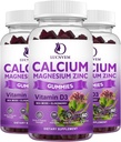 칼슘 마그네슘 아연 Gummies witn Elderberry와 바다 모스, 칼슘 마그네슘 2 : 1, 마그네슘 글리세라이드, 비타민 D3, Bones, 근육, Calm Mood 및 수면 지원, 60 Gummies (3 팩)