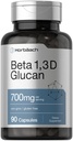 Horbäach Beta Glucan 1 3D 700 mg | 90 캡슐 | 베타 1,3, 1,6 D Glucan | 비 GMO, 글루텐 무료 보충
