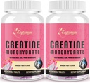 Creatine for Women | Hydrolyzed Collagen, BCAA | 3G Creatine Chews for Women Booty Gain, Lean Muscles, Recovery & Energy, Vegan, Sugar Free Creatine, 분말 대안, 60 서빙
