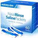 Waterpulse 60 Nasal Rinse Packets, Effective Neti Pot Salt Packets, Nasal Rinse Salt Packets 개별적으로 포장 - Sinusitis, 알레르기 및 감기 구호를위한 편리한 솔루션