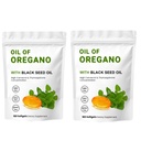 Oregano Softgels의 2 팩 오일, 검은 씨앗 오일 200mg, 글루텐 무료 Oregano 1 오일